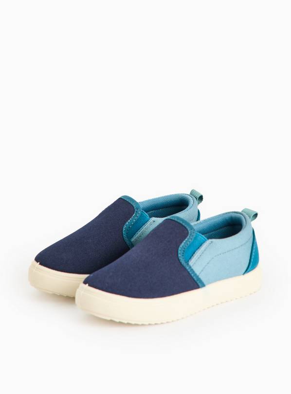 Navy Colour Block Skater Shoe 7 Infant